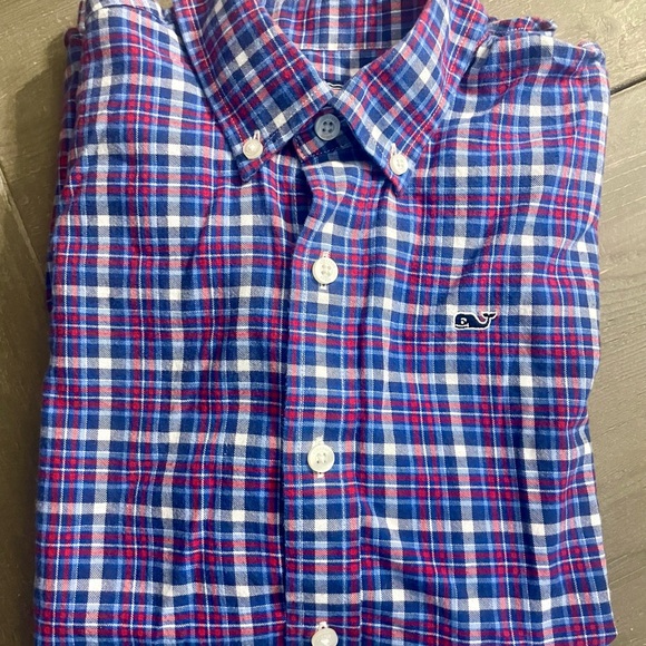 Vineyard Vines kids Checkered Shirt - Blue, Purple, Pink - Picture 7 of 8